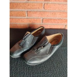 Naturalizer Women's Shoes Black Leather Zip Sz 7W Used Comfort